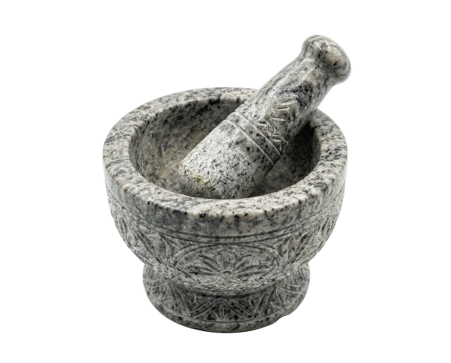 Carved Stone Mortar and Pestle
