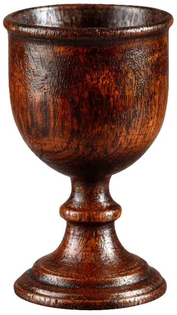 Carved Wooden Chalice Cup