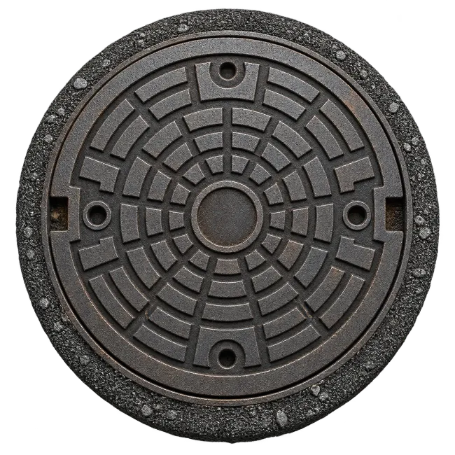 Cast Iron Manhole Cover Isolated