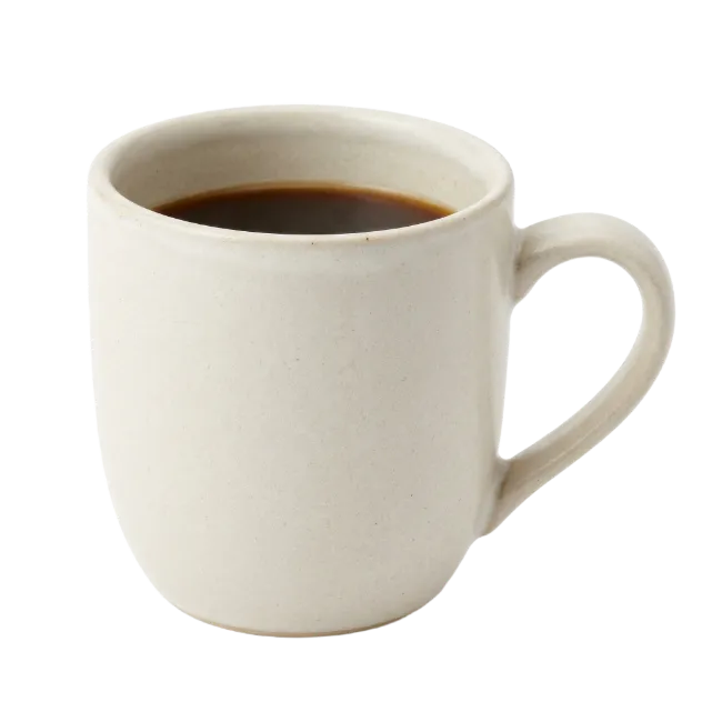 Ceramic Coffee Mug Filled With Dark Coffee
