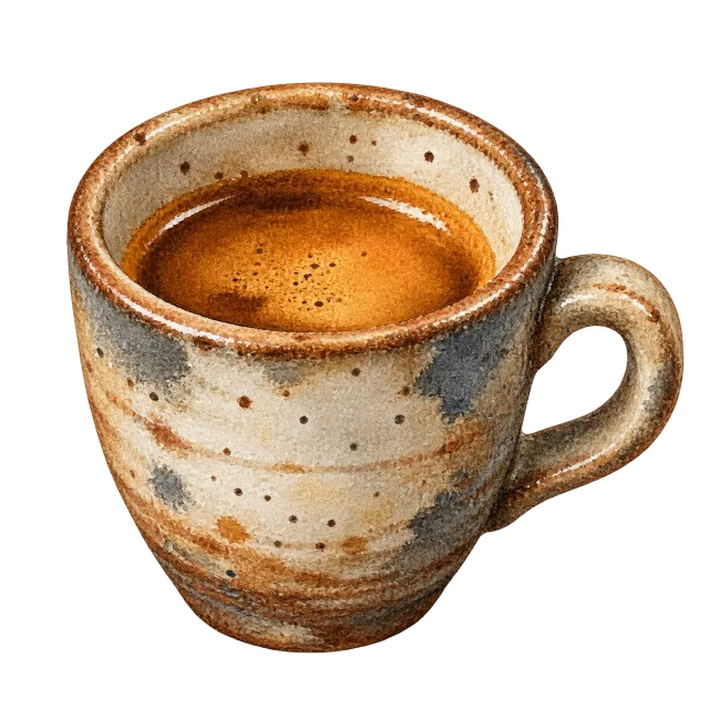 Ceramic Espresso Cup Illustration