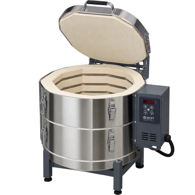 Ceramic Kiln with Open Lid