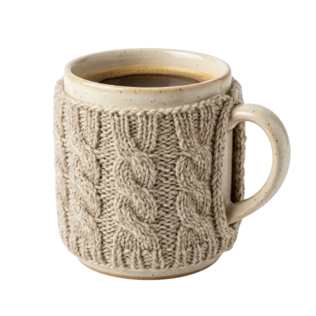 Ceramic Mug with Knit Cozy