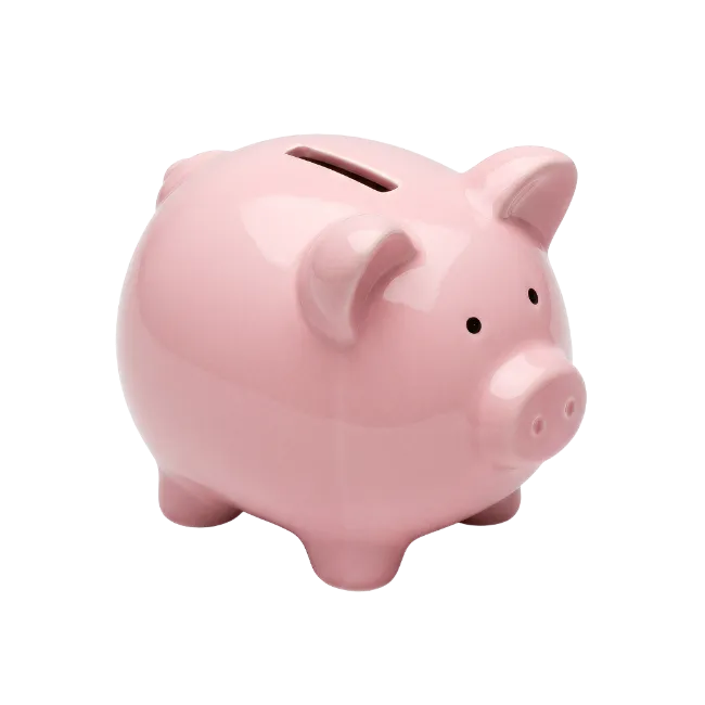 Ceramic Pink Piggy Bank Stock Photo