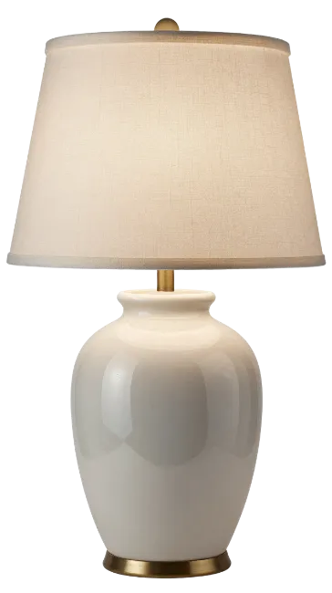 Ceramic Table Lamp with Fabric Shade