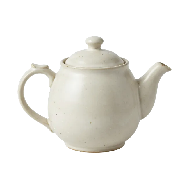 Ceramic Tea Pot on Black Background