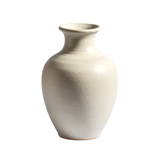 Ceramic White Vase Isolated