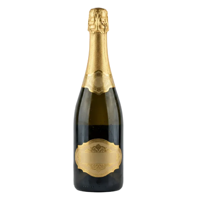 Champagne Bottle with Gold Labels