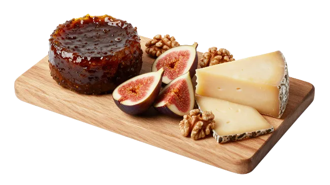 Cheese Board with Figs and Walnuts