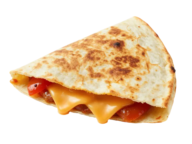 Cheesy Quesadilla Wedge with Melted Cheese