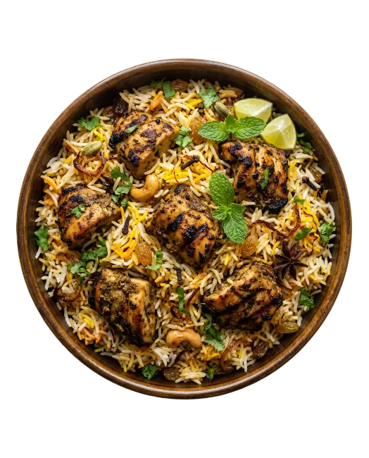 Chicken Biryani in a Bowl