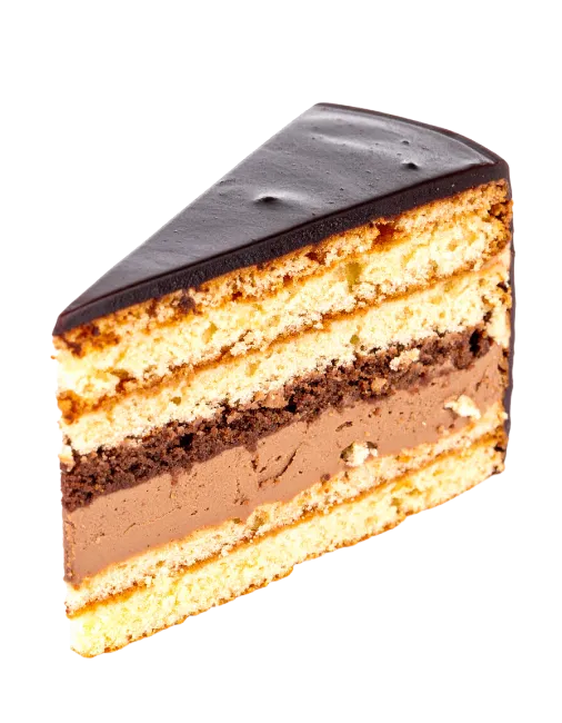 Chocolate Cake Slice with Glaze