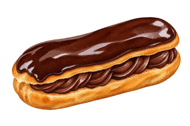 Chocolate Eclair Illustration