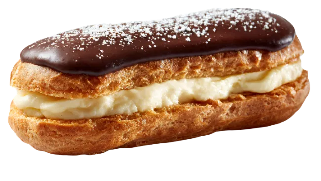Chocolate Eclair Pastry with Cream Filling