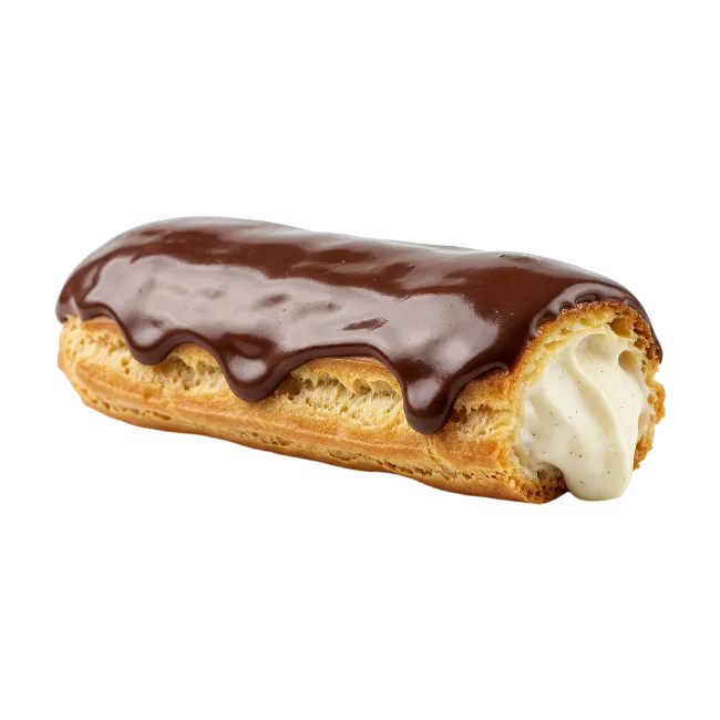 Chocolate Eclair with Cream Filling