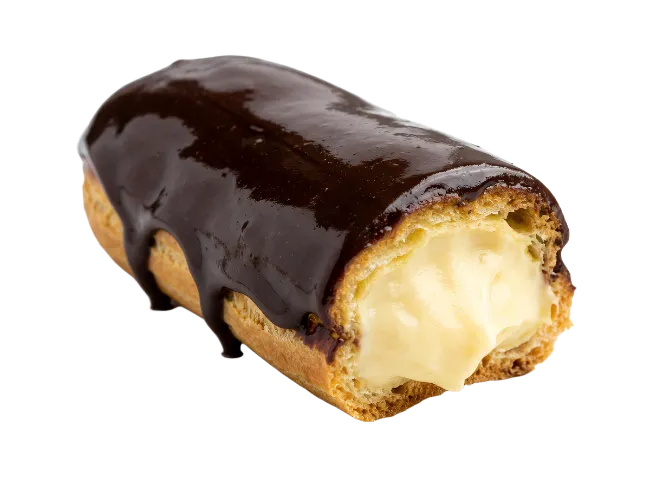 Chocolate Eclair with Cream Filling