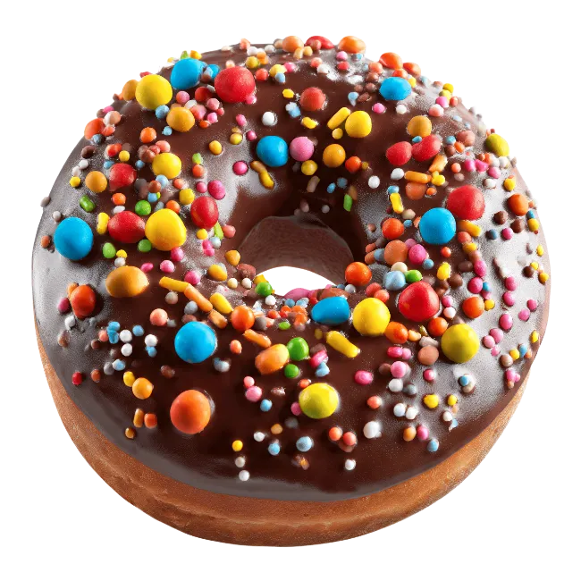 Chocolate Frosted Donut With Sprinkles