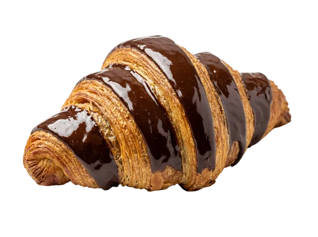 Chocolate Glazed Croissant Pastry