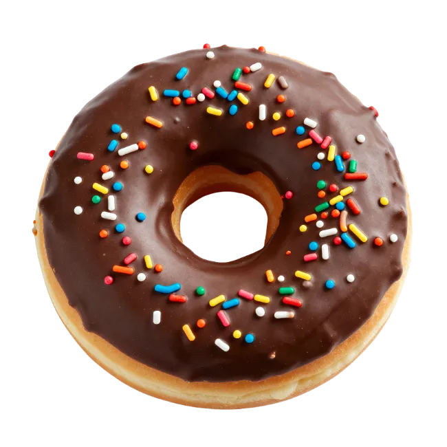 Chocolate Glazed Donut with Sprinkles