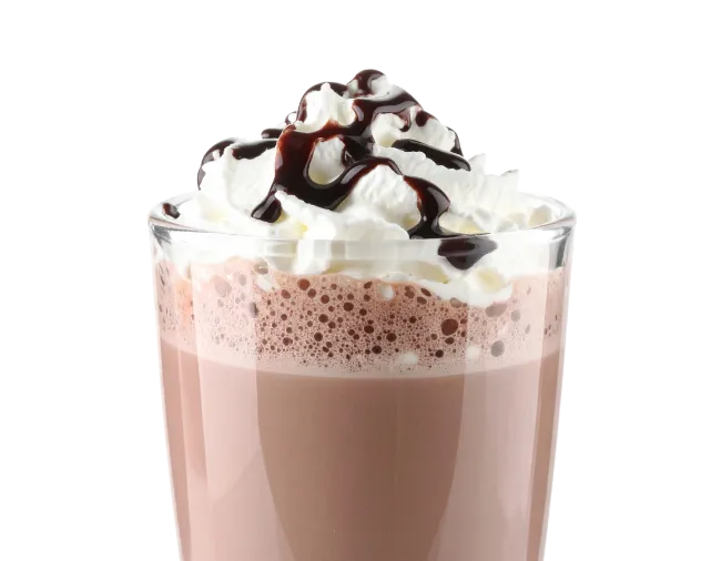 Chocolate Milkshake with Whipped Cream and Syrup