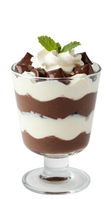 Chocolate Parfait Dessert in Glass
