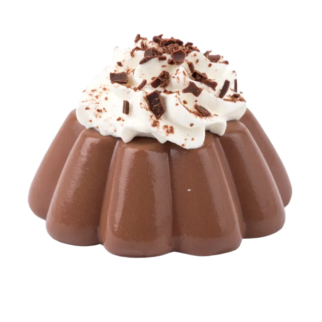 Chocolate Pudding with Whipped Cream