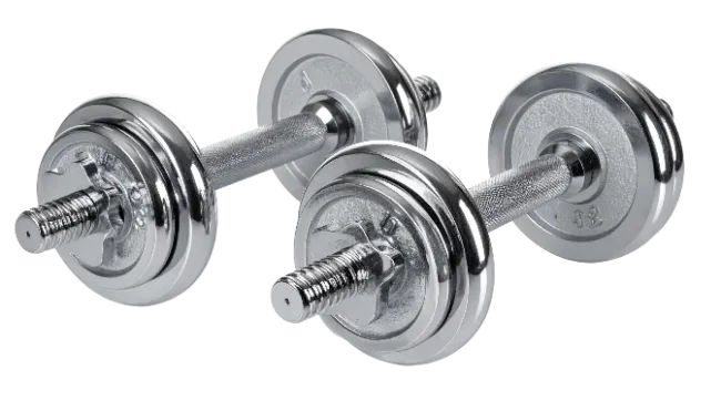Chrome Adjustable Dumbbells Set
