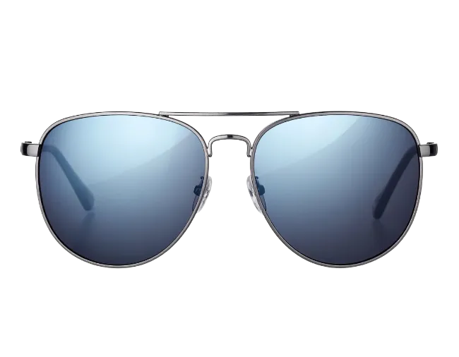 Classic Aviator Sunglasses with Silver Frames