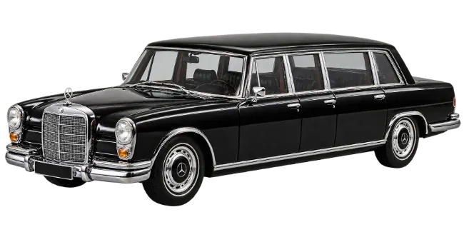Classic Black Mercedes Benz Luxury Limousine Car