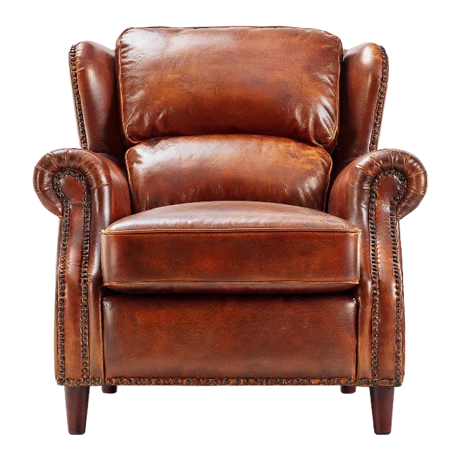 Classic Brown Leather Armchair