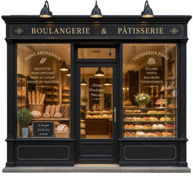 Classic French Bakery Shop Exterior