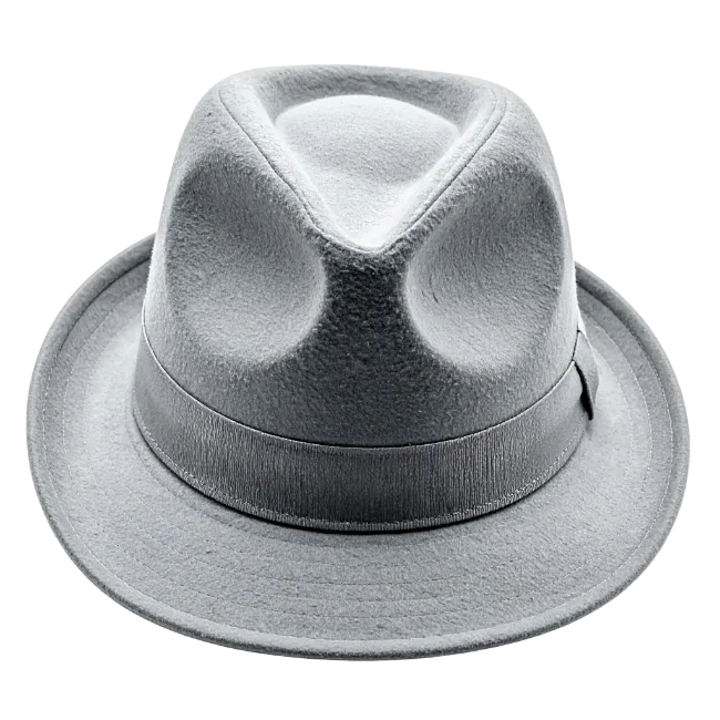 Classic grey fedora hat