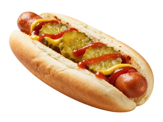 Classic Hot Dog with Mustard and Ketchup