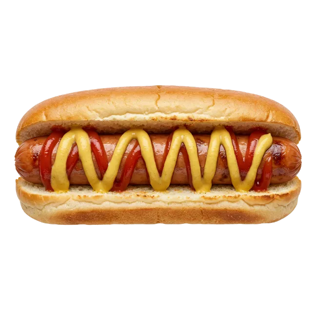Classic Hot Dog with Mustard and Ketchup
