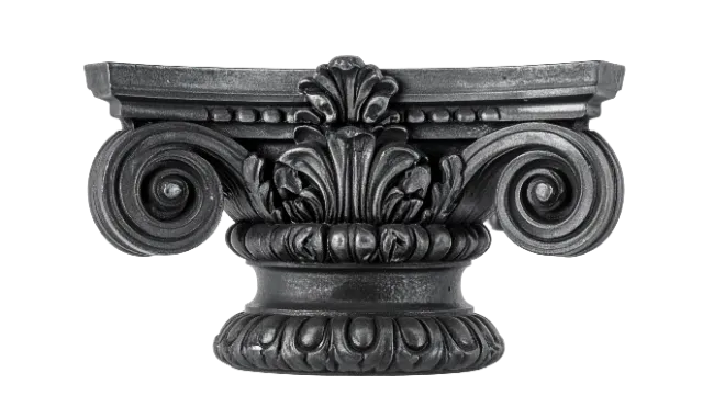 Classic Ionic Capital Architectural Element