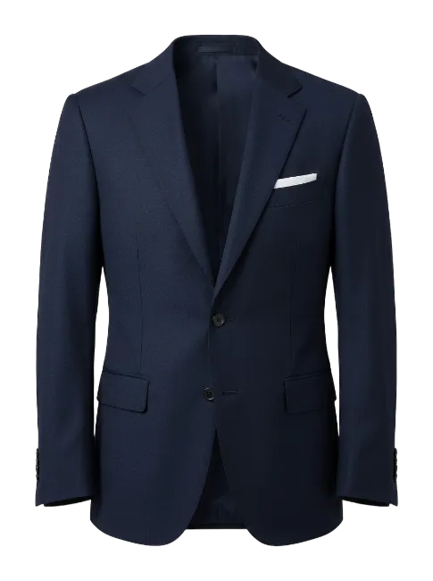 Classic navy blue suit jacket for men