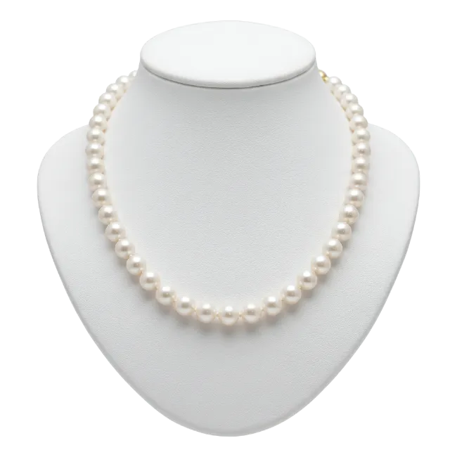 Classic Pearl Necklace on Jewelry Bust