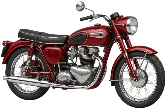Classic Red Vintage Motorcycle
