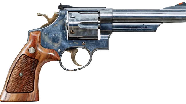 Classic Revolver with Wooden Handle
