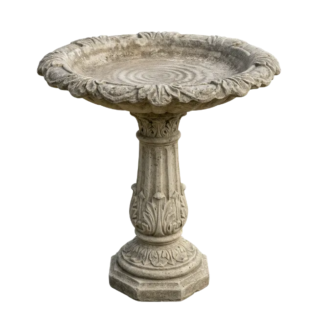 Classic Stone Bird Bath Pedestal