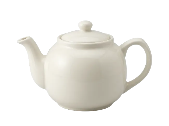 Classic White Ceramic Teapot