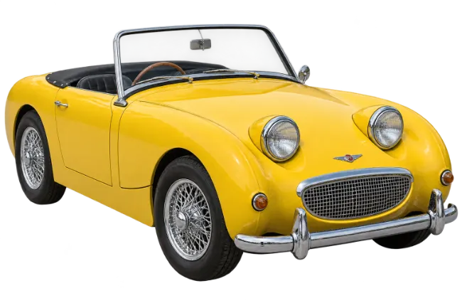 Classic Yellow Convertible Car