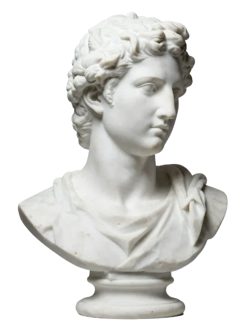 Classical White Marble Bust Statue