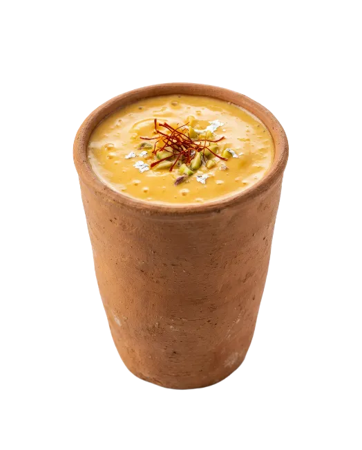 Clay Cup of Traditional Lassi Drink