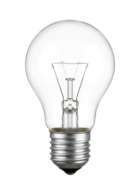 Clear Glass Incandescent Light Bulb