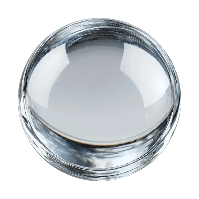 Clear Glass Sphere Paperweight
