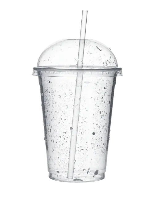 Clear Plastic Cup With Straw