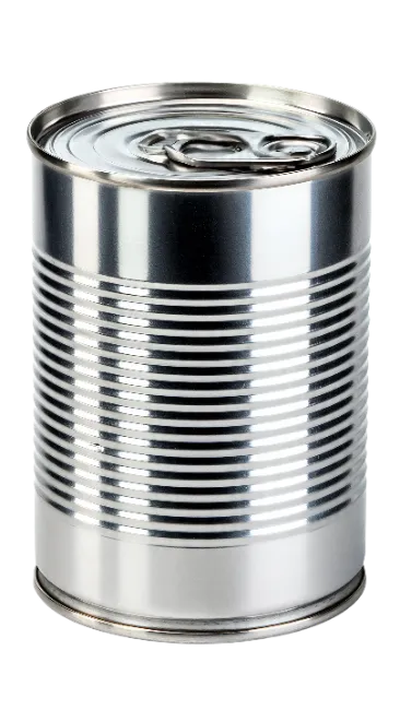 Closed Metal Tin Can Food Container