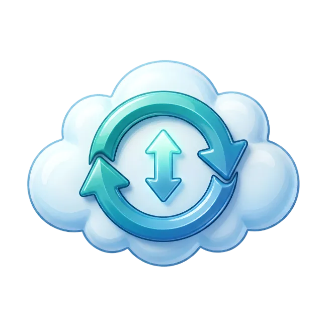 Cloud Computing Data Sync Icon