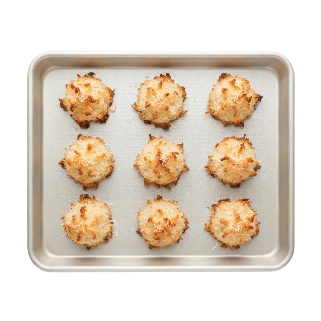 Coconut Macaroons on Baking Sheet